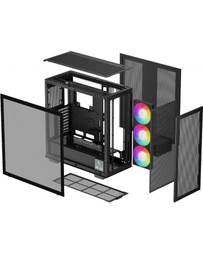 Кутия DeepCool - MORPHEUS Dual-Chamber, full tower, черна/прозрачна - 10